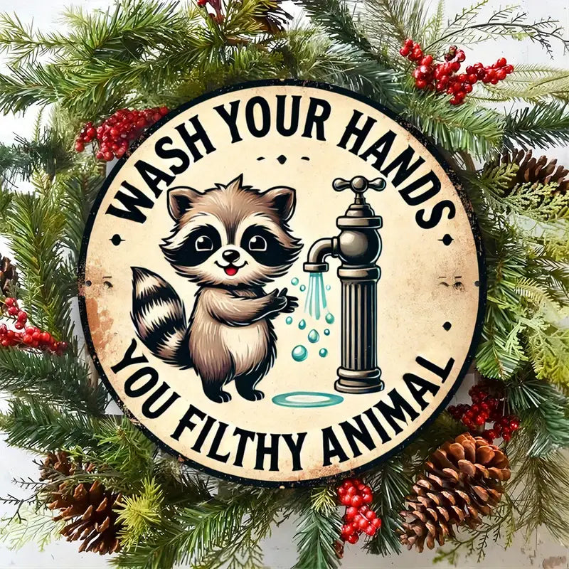 Wash Your Hands You Filthy Animal Sign