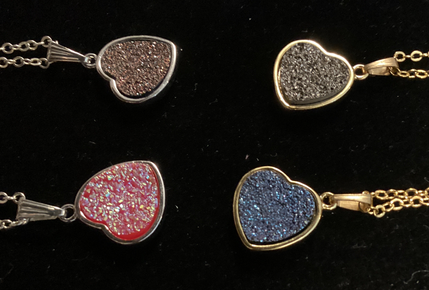 Druzy Heart Necklace
