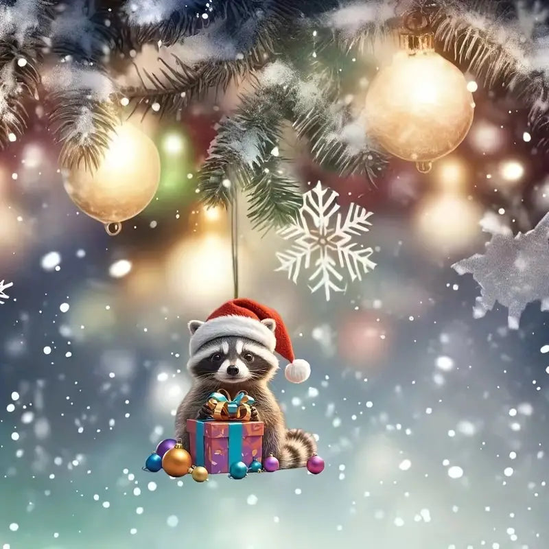 Raccoon Holiday Ornament