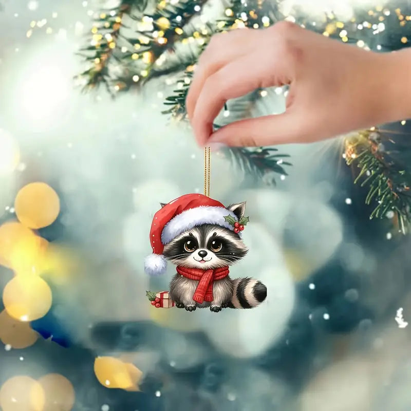 Raccoon Holiday Ornament