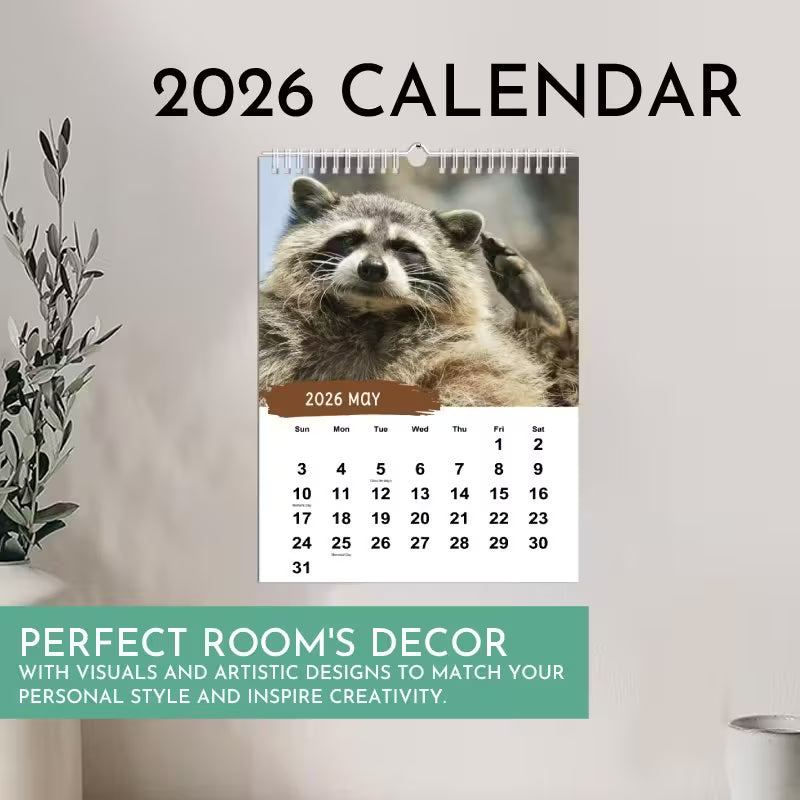 2026 Raccoons Calendar