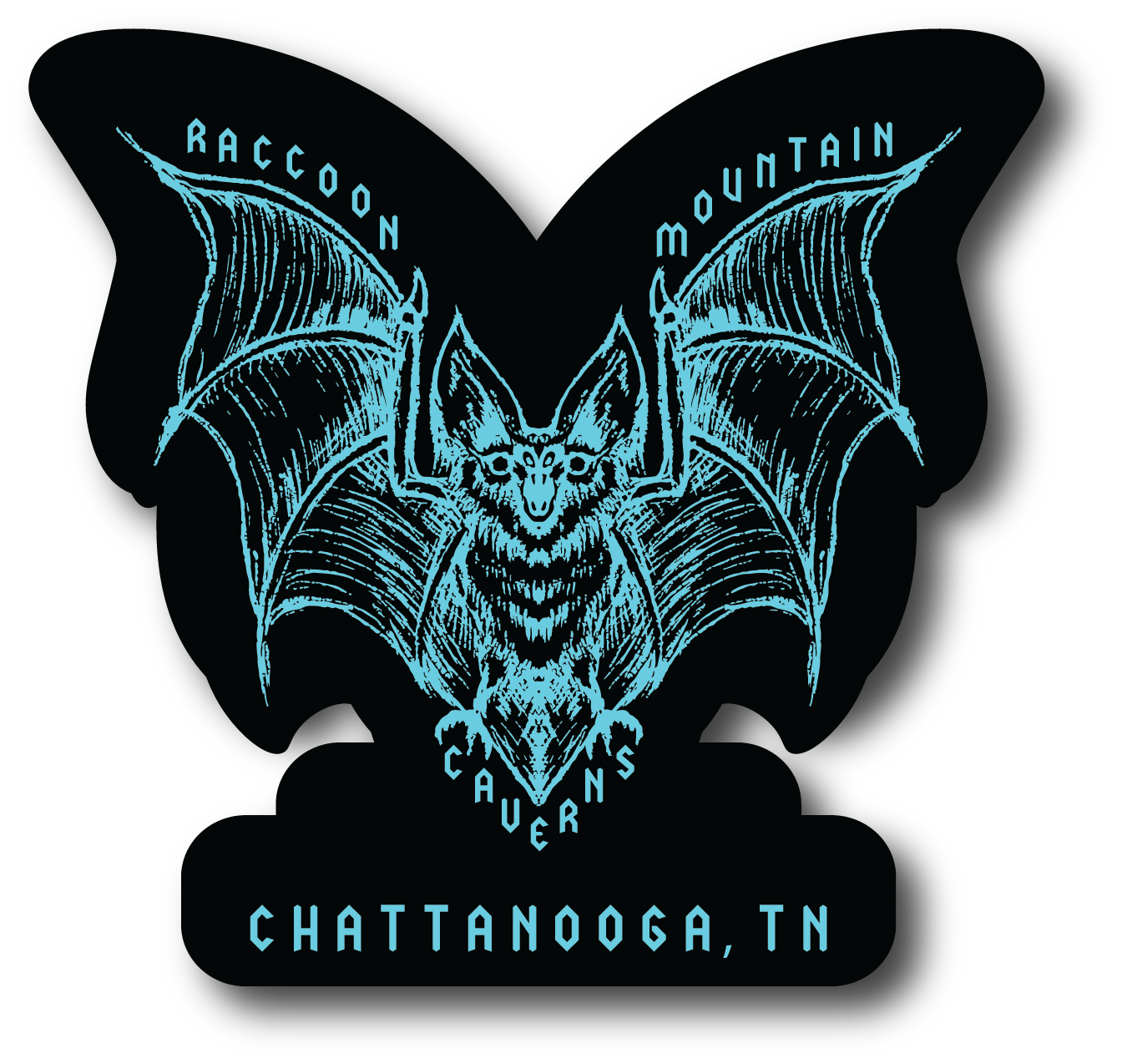 Bat Raccoon Mountain Caverns Sticker