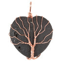 Aura Heart Wire Tree Pendant Necklace