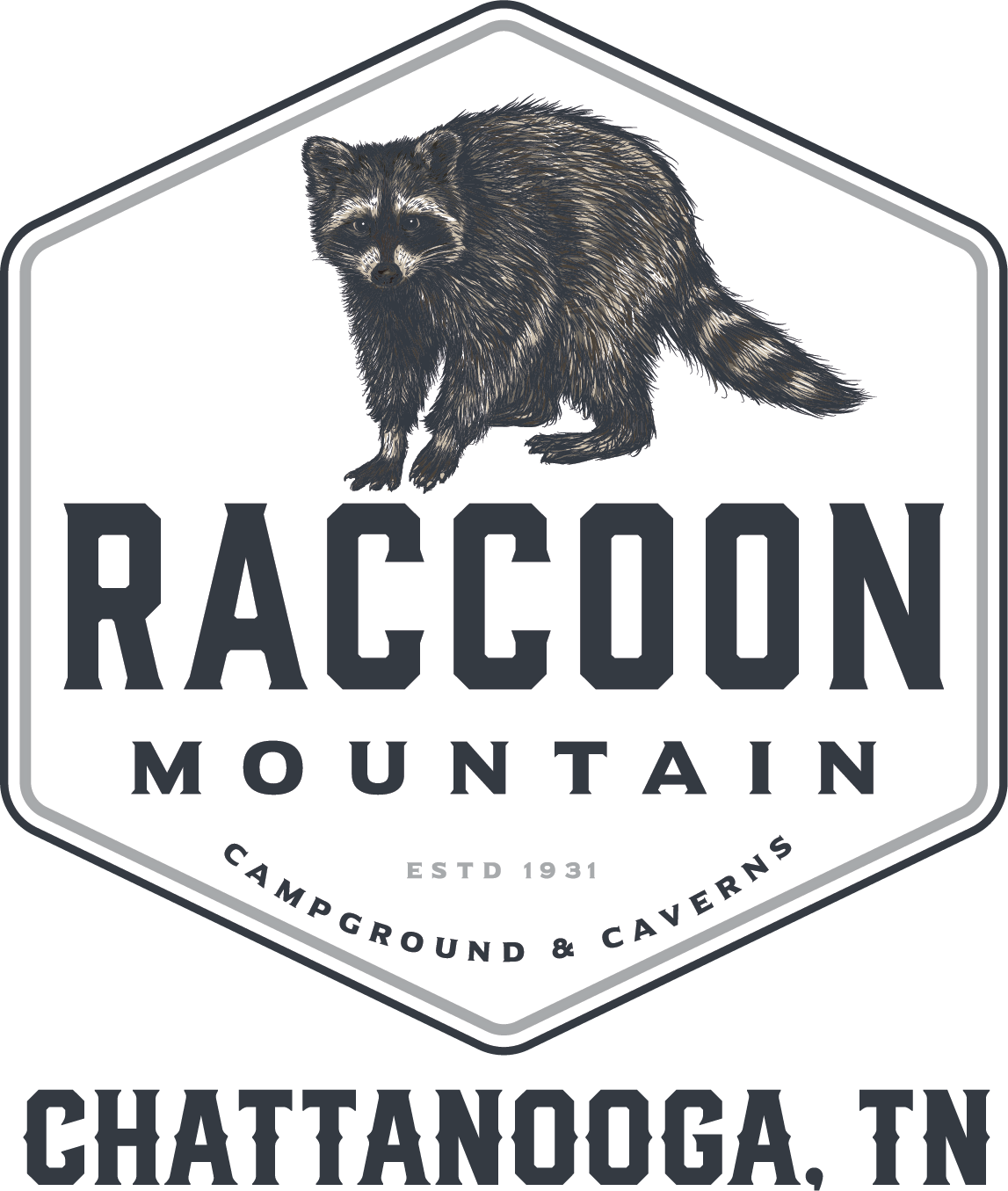 Raccoon Mountain Logo Keychain