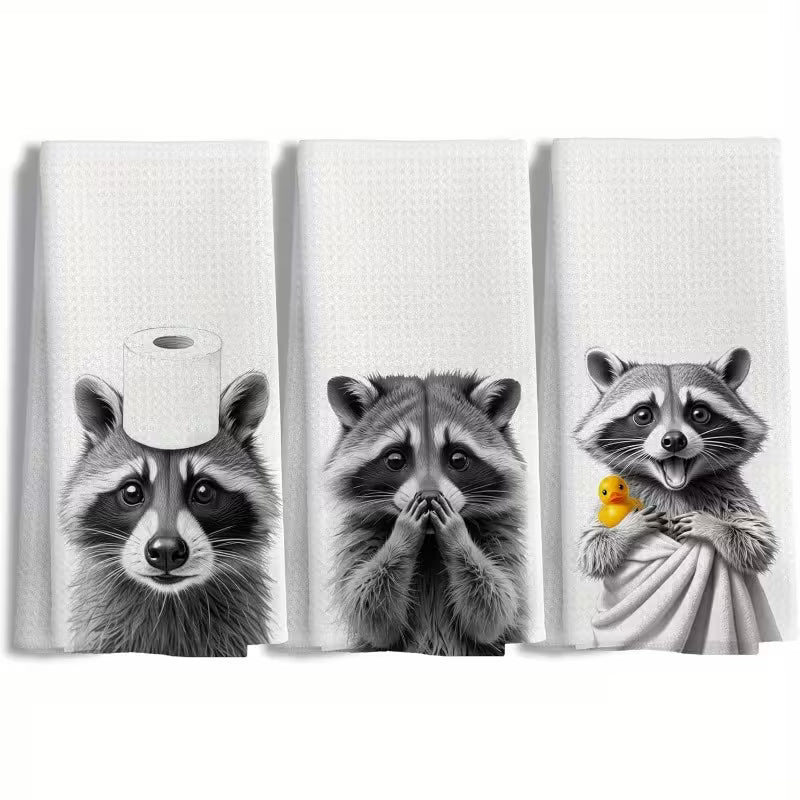 Raccoon Hand Towels
