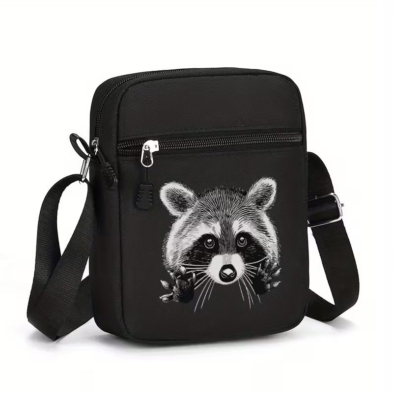 Raccoon Messenger Bag