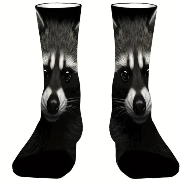 Raccoon Face Socks