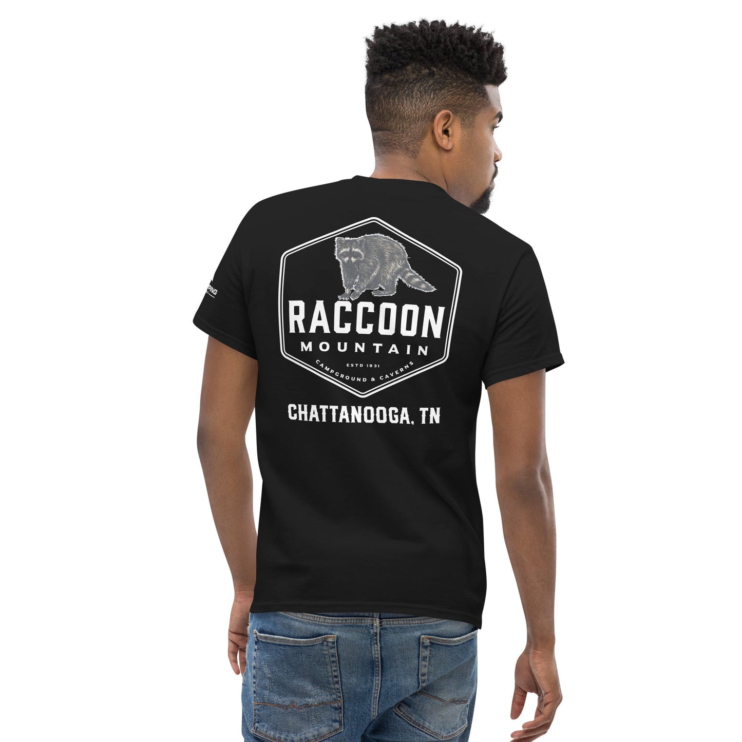 Raccoon Mountain Logo (Front & Back) Unisex T-Shirt