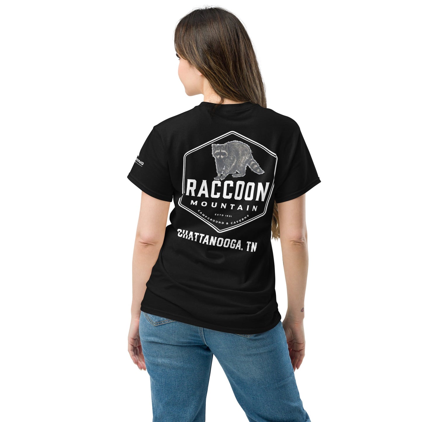 Raccoon Mountain Logo (Front & Back) Unisex T-Shirt
