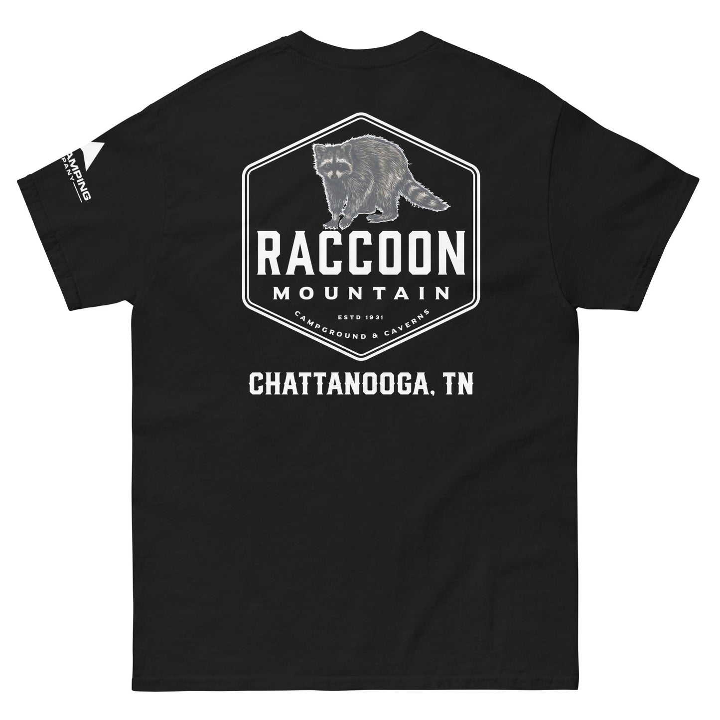 Raccoon Mountain Logo (Front & Back) Unisex T-Shirt