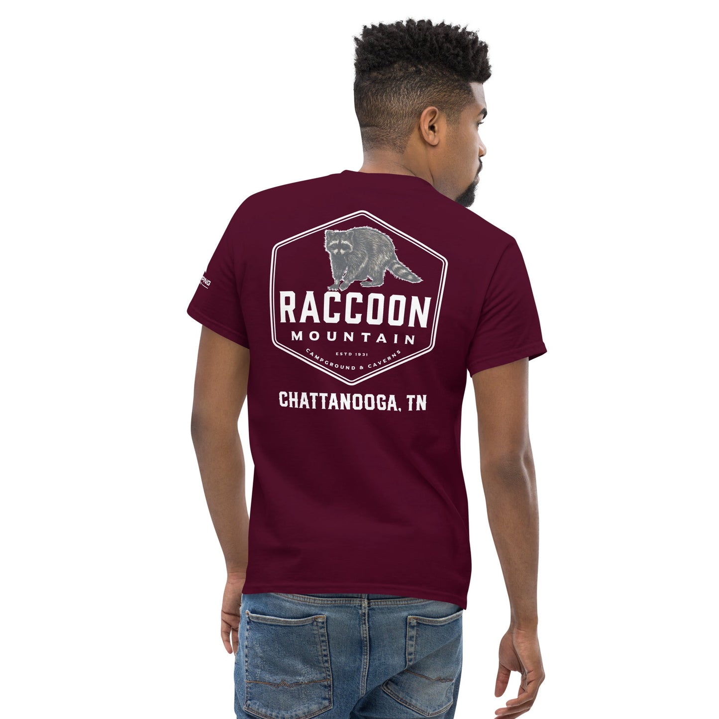 Raccoon Mountain Logo (Front & Back) Unisex T-Shirt