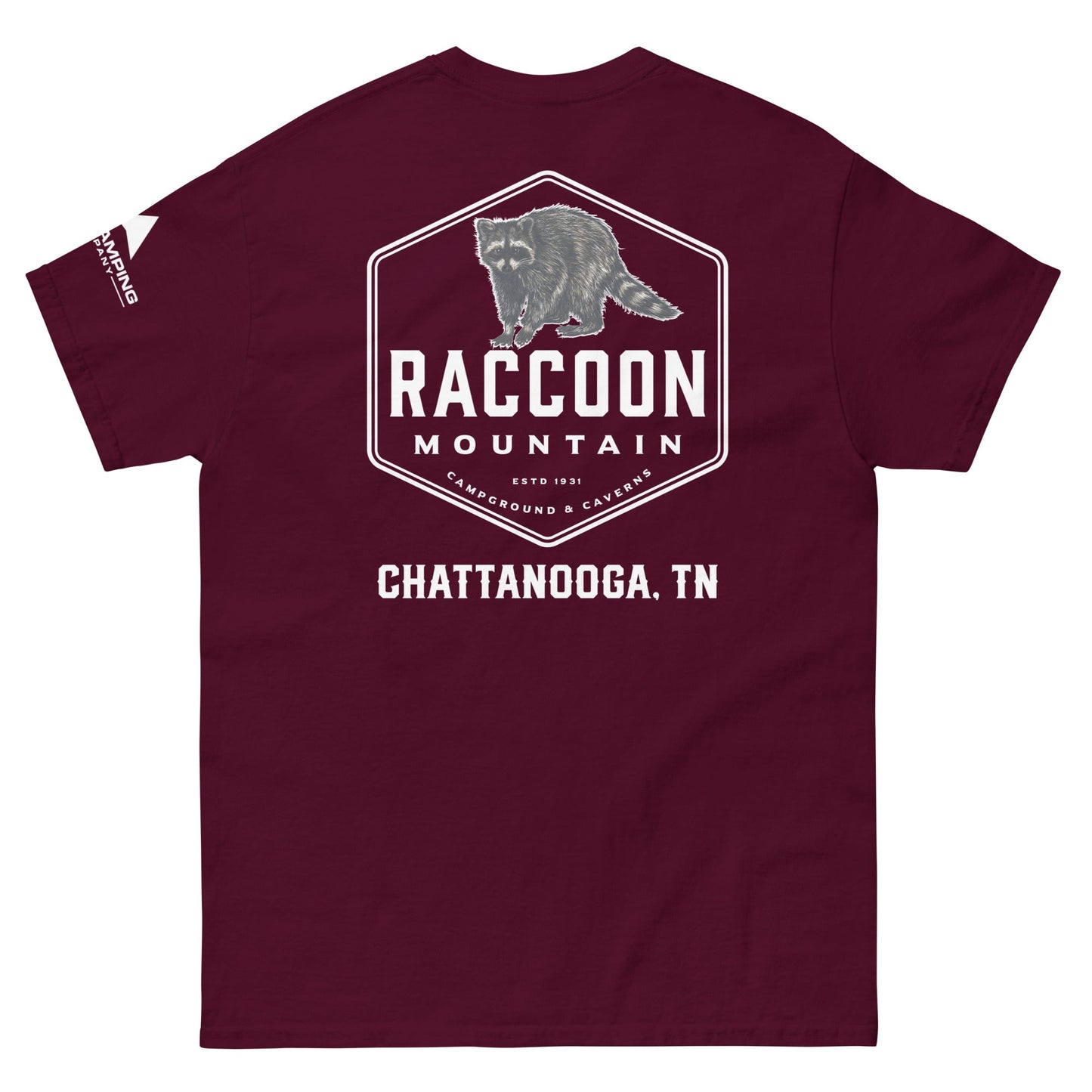 Raccoon Mountain Logo (Front & Back) Unisex T-Shirt