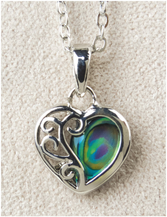 Heart Necklace Pearl or Hematite