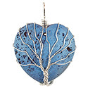 Aura Heart Wire Tree Pendant Necklace