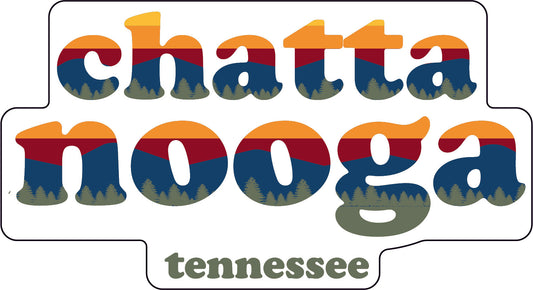 Chattanooga Retro Sunset Sticker