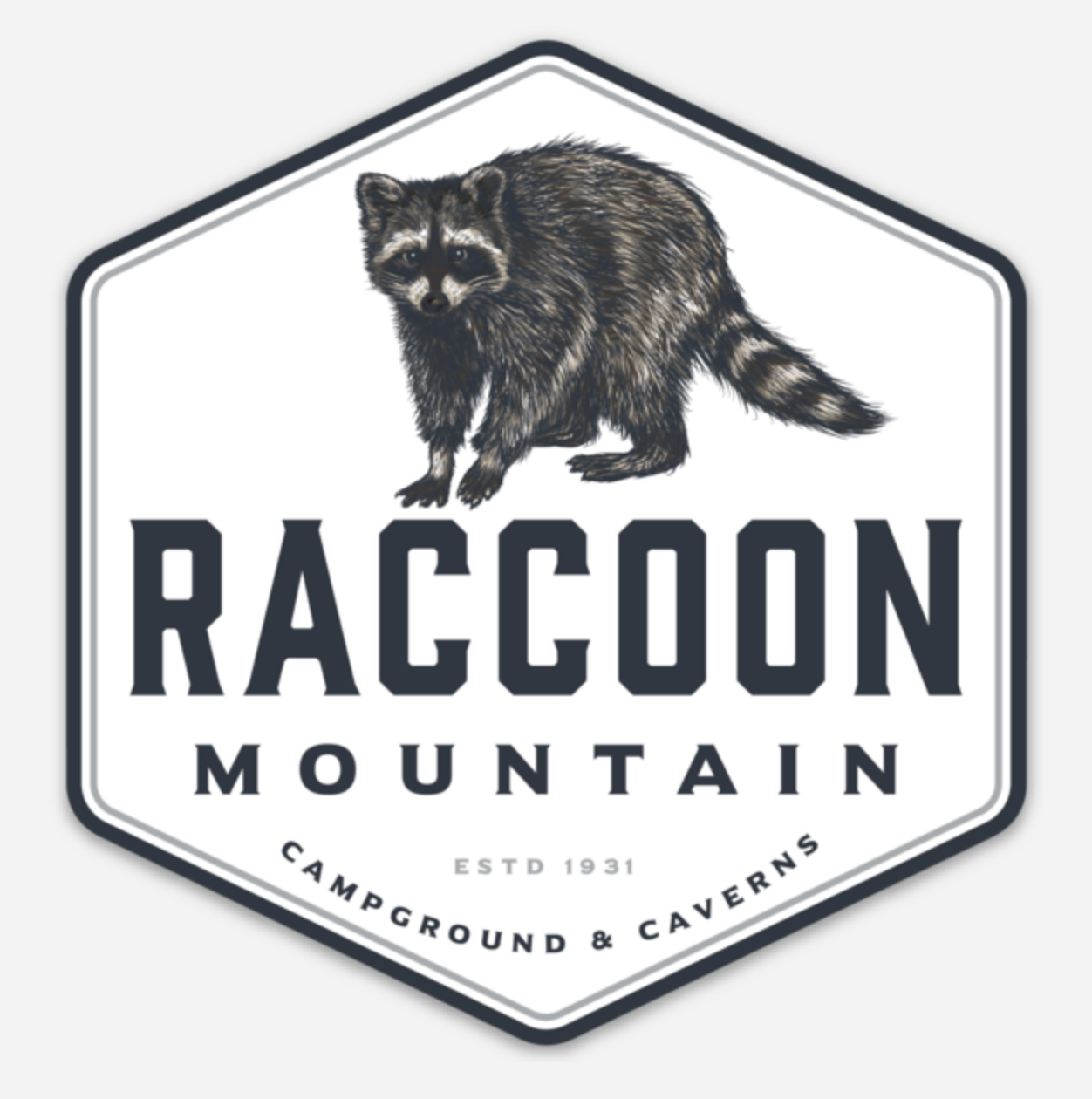 Raccoon Mountain Logo Sticker