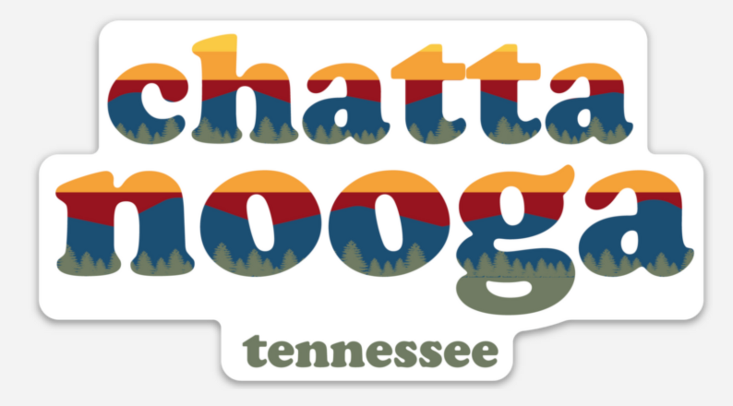 Chattanooga Retro Sunset Magnet