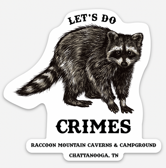 Let's Do Crimes Raccoon Mountain Magnet
