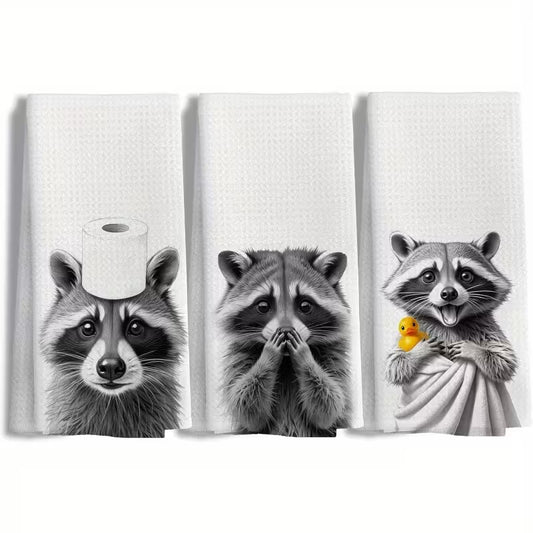 Raccoon Hand Towels