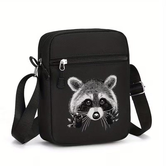 Raccoon Messenger Bag
