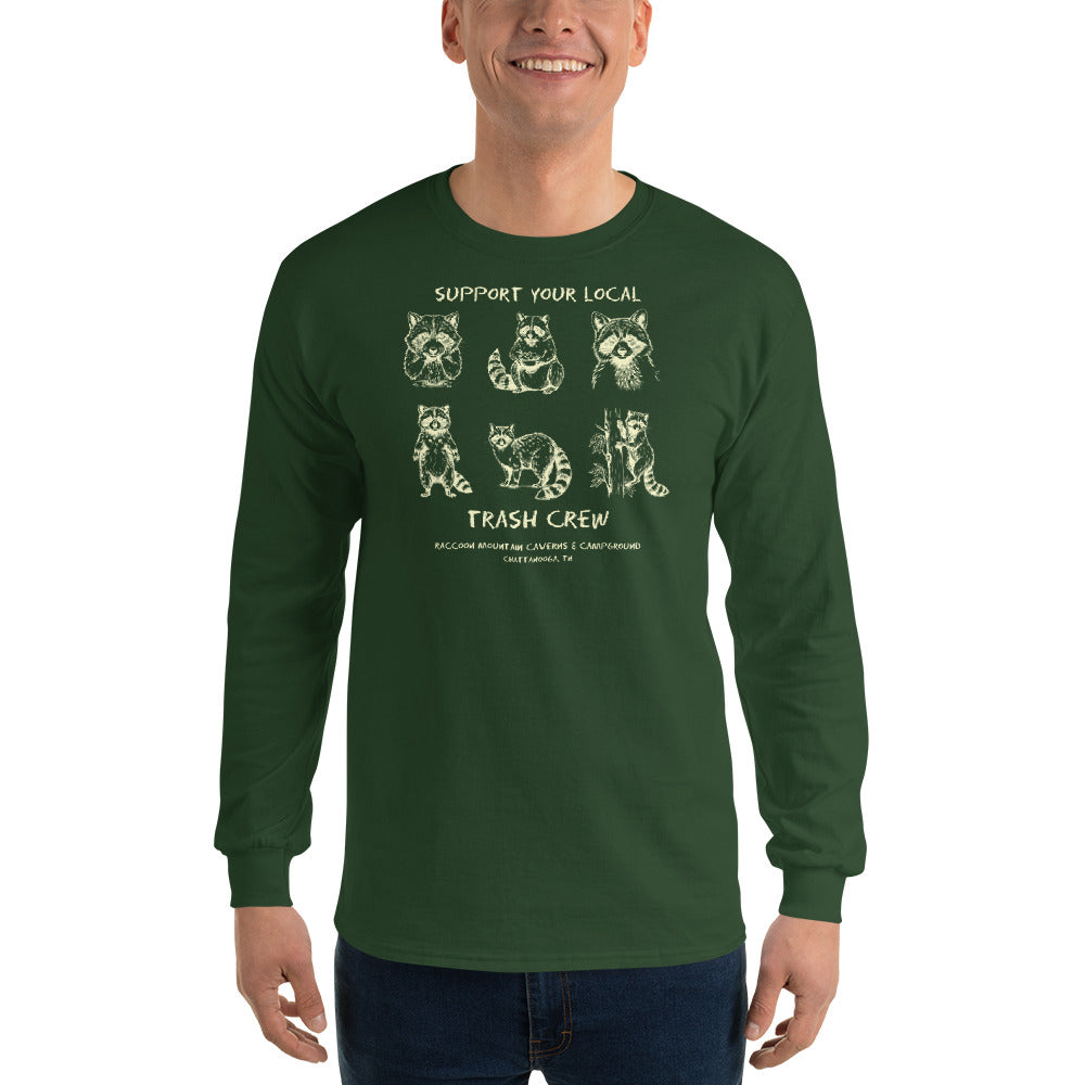 Support Your Local Trash Crew Raccoon Mountain Caverns Unisex Long Sleeve T-Shirt