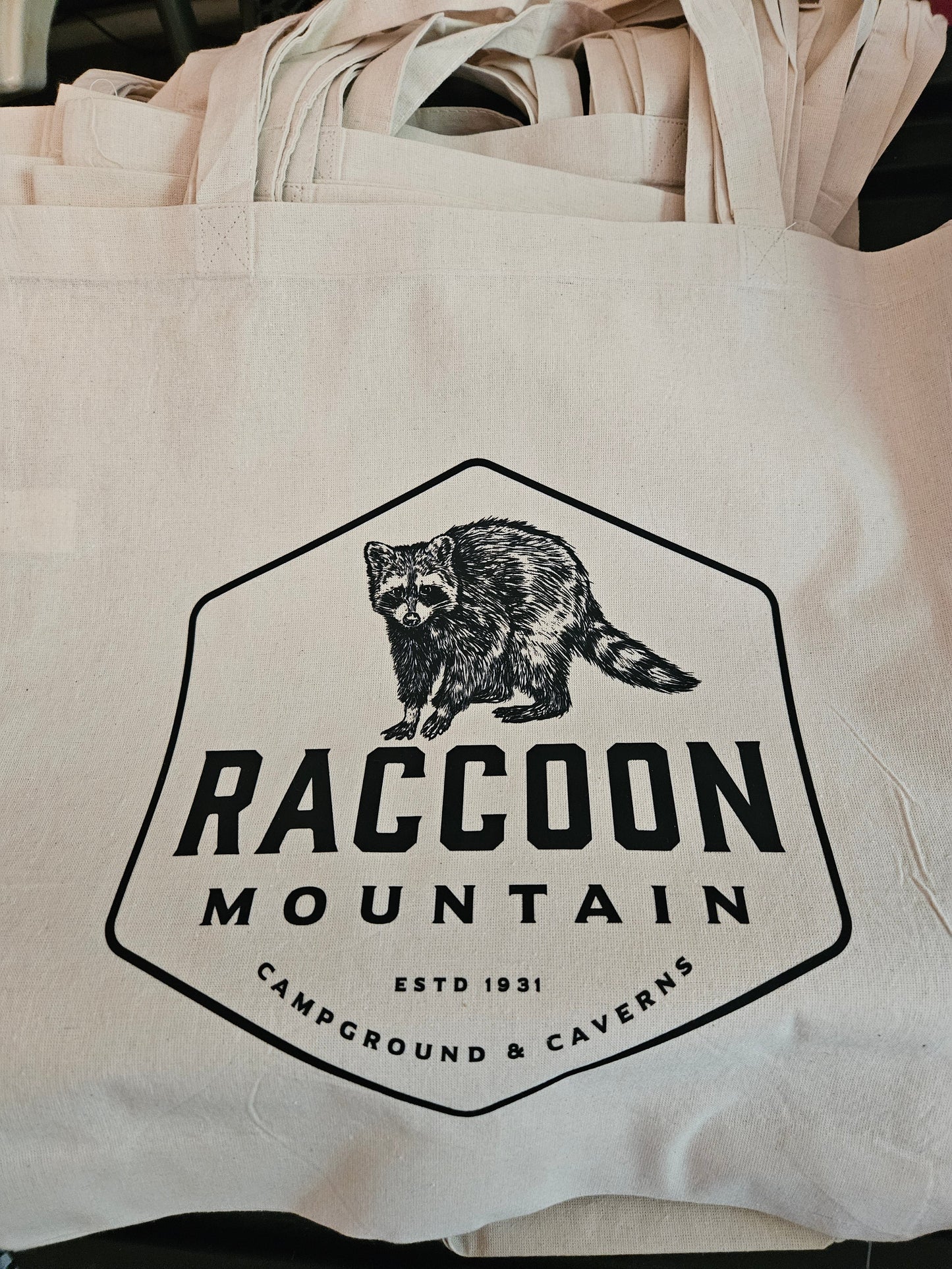 Raccoon Mountain Logo Tote Bag